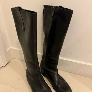 Knee high black boots size 8